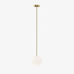 Glazen Hanglamp Met Glanzende Kap En Compact Ontwerp Voor Moderne Sfeerlicht