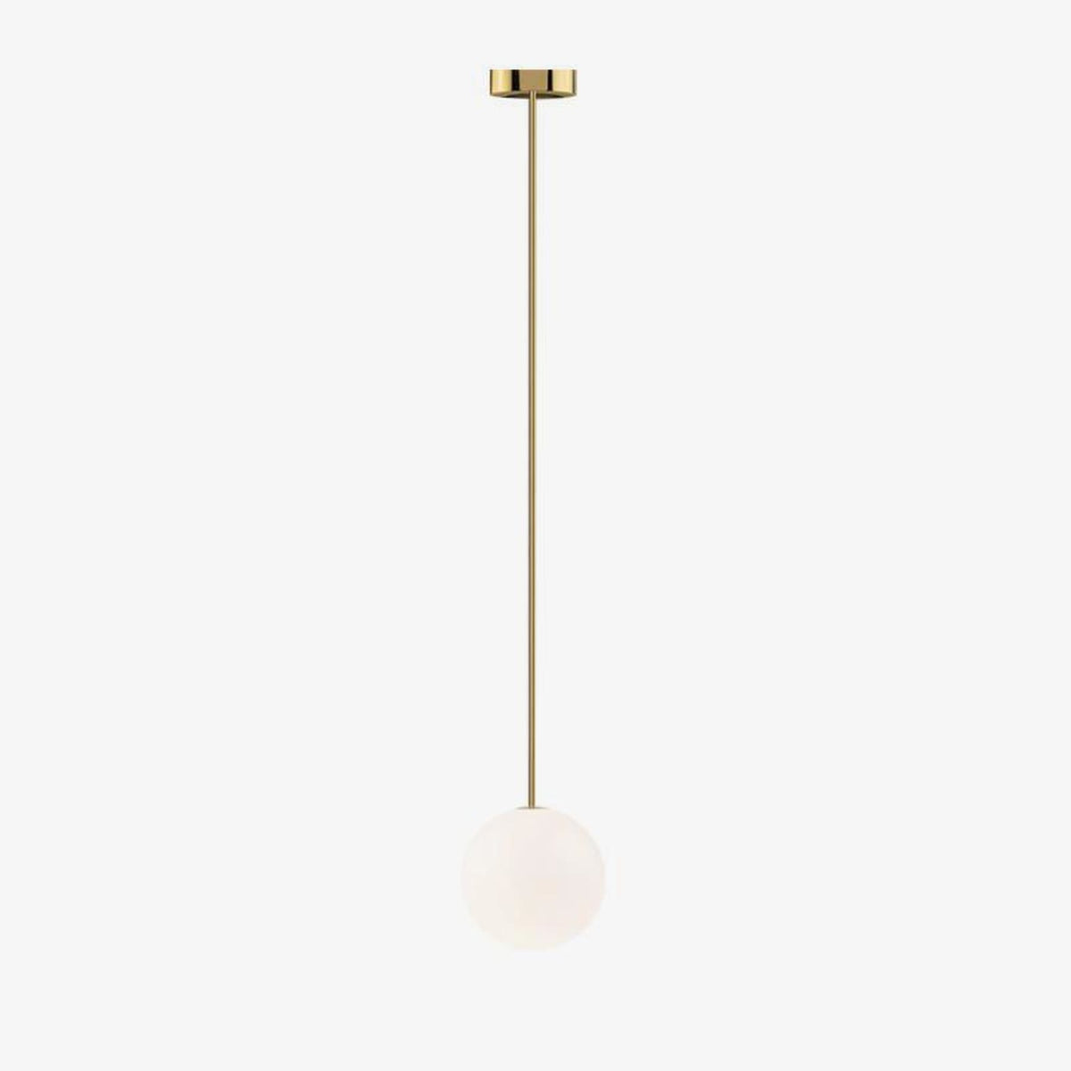 Glazen Hanglamp Met Glanzende Kap En Compact Ontwerp Voor Moderne Sfeerlicht