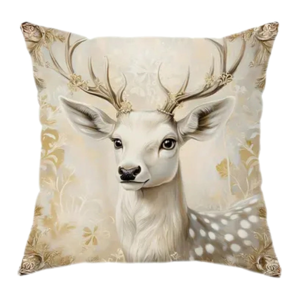 Velours Kerst Kussenhoes Met Feestelijk Winterdesign