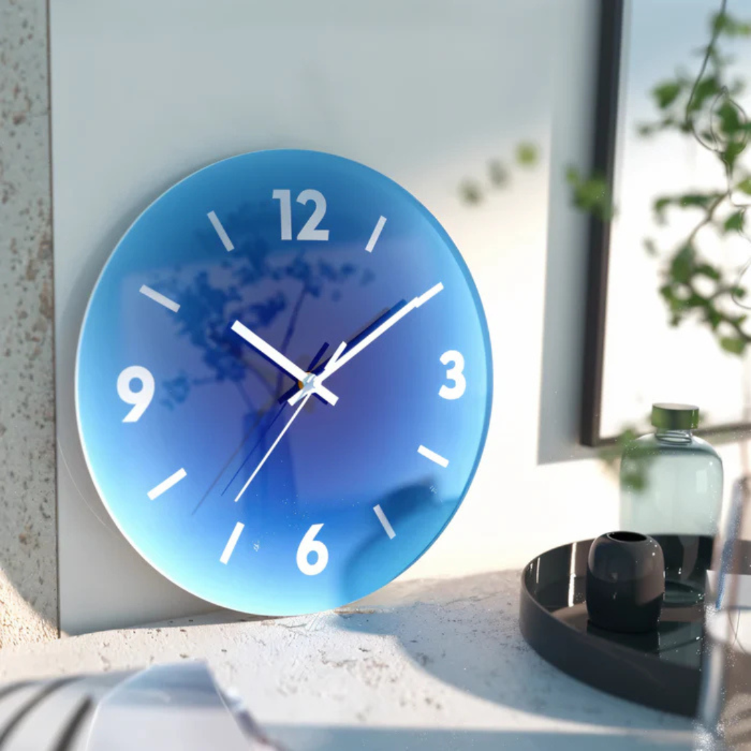 Design Wandklok van Glas
