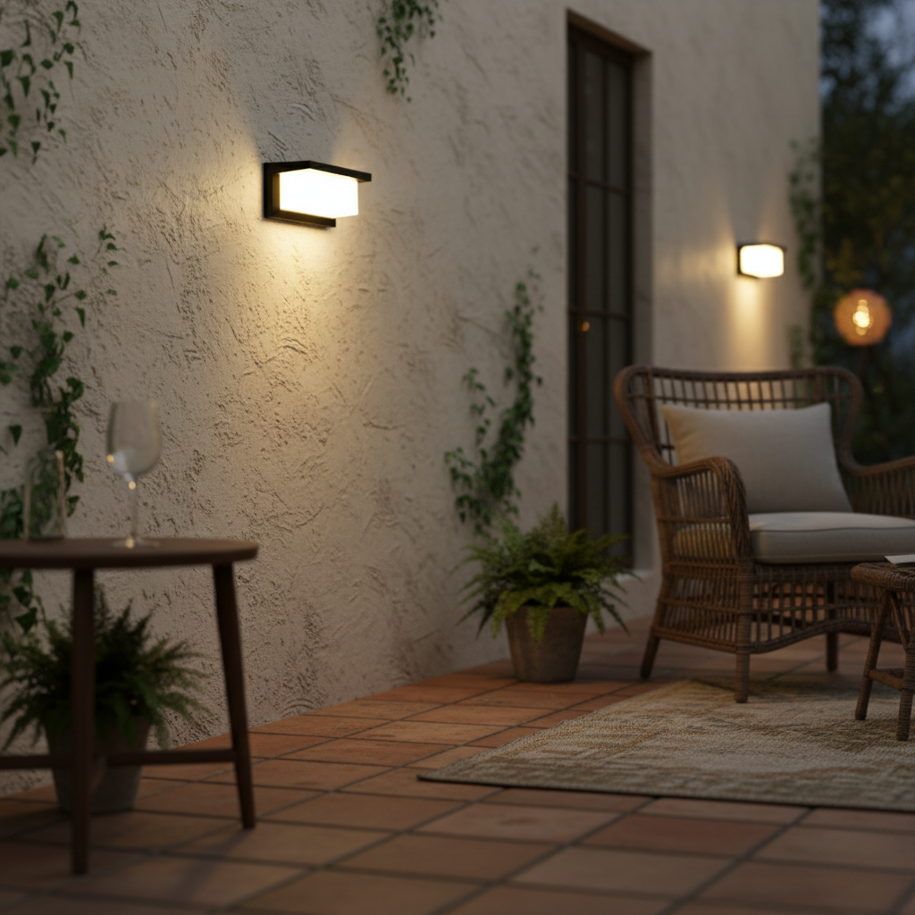 Buitenwandlamp met Modern Ontwerp en Heldere Weerbestendige LED‑Verlichting