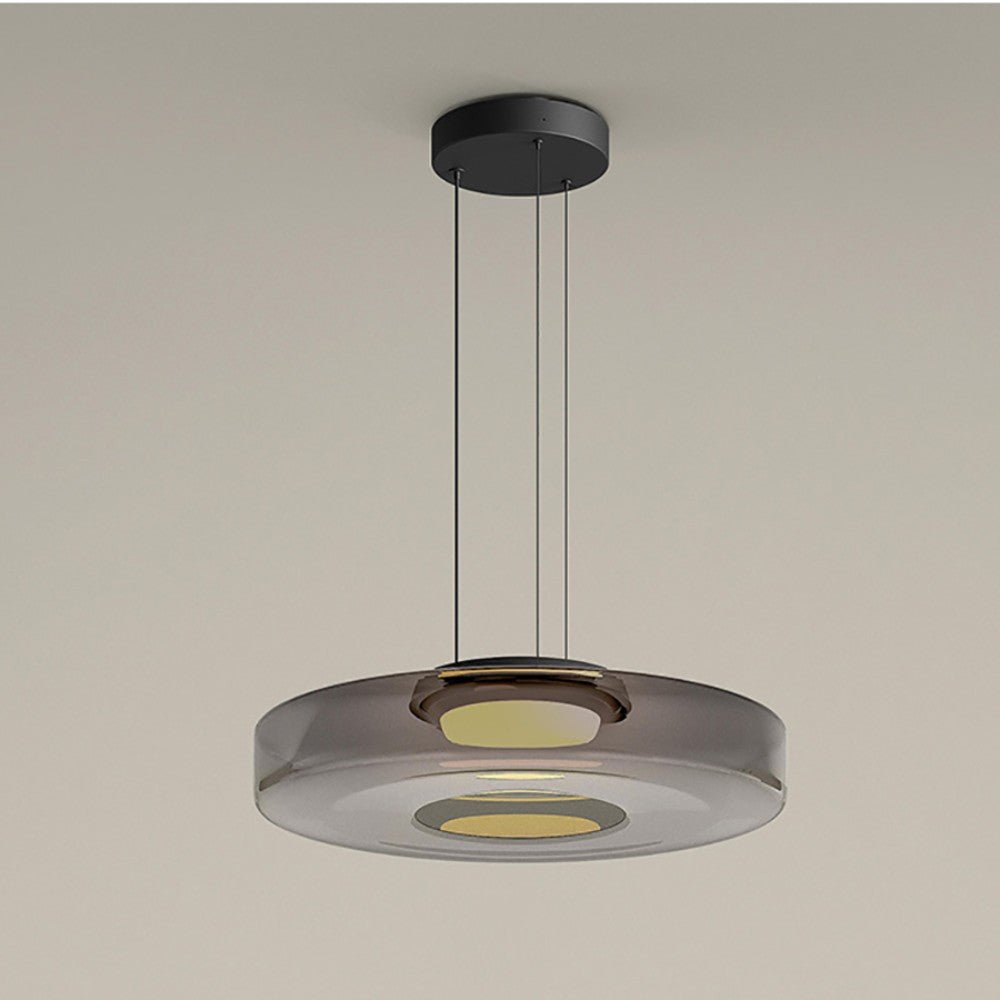 Gelaagde Glazen Hanglamp Met Warme LED-Verlichting En Tijdloos Design