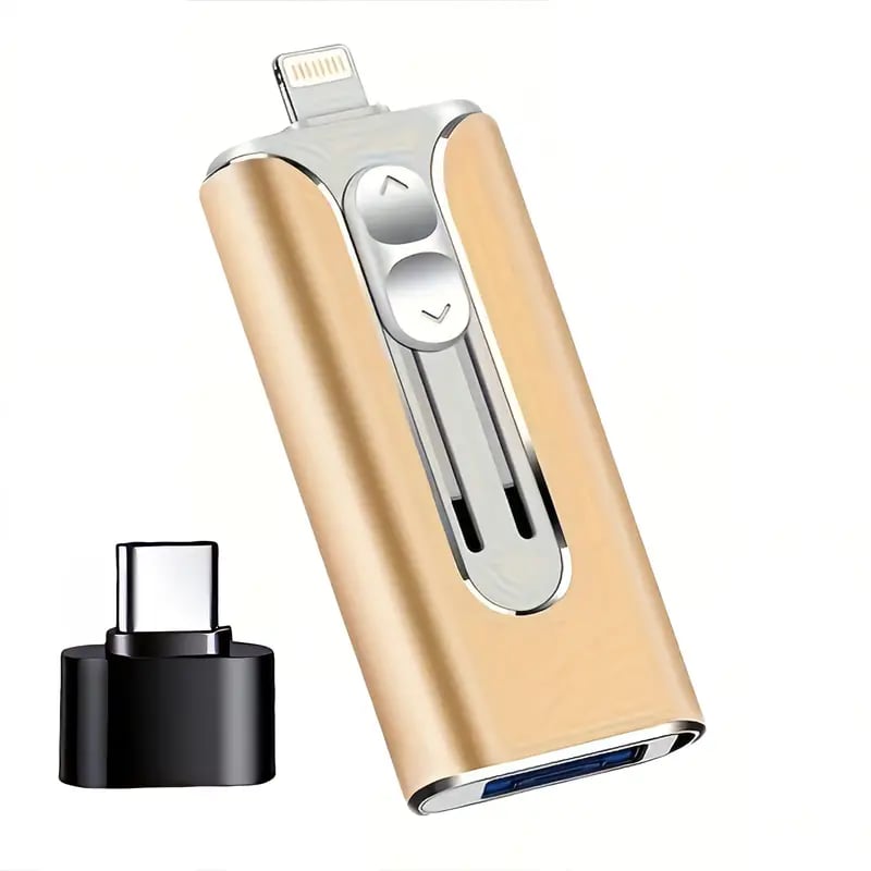 4-in-1 USB-Stick met Lightning USB-C Micro USB en USB-A