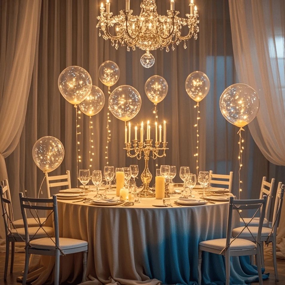 LED‑Ballonnen 45 cm Warmwit Licht Herbruikbaar 10‑Pack
