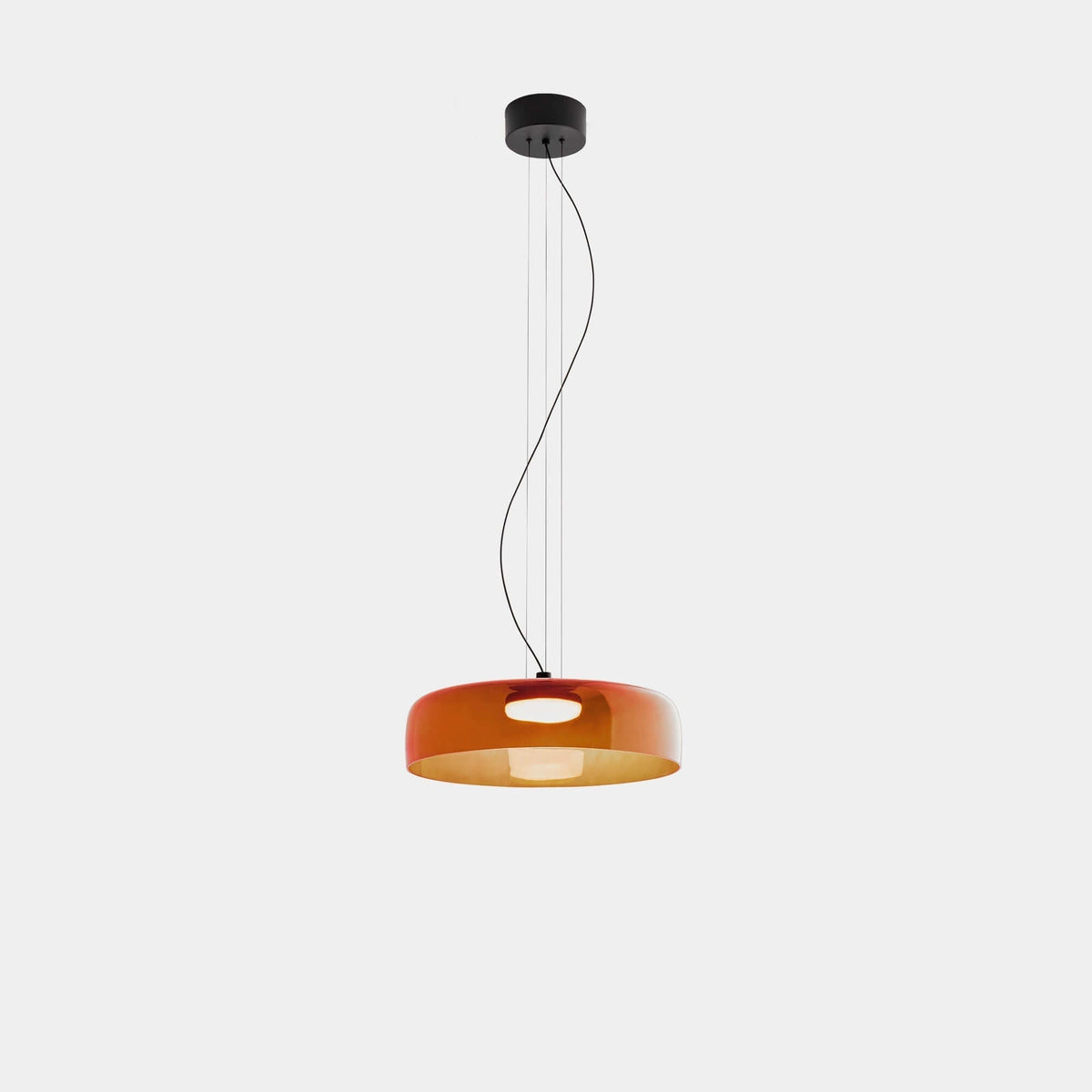 Luxe Glazen Hanglamp met Unieke Handgemaakte Kap voor Warme Sfeerverlichting