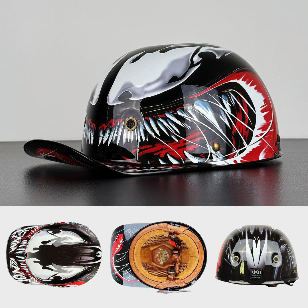 Cap‑Stijl Motorhelm met Sterke ABS‑Constructie en Veiligheidscertificering
