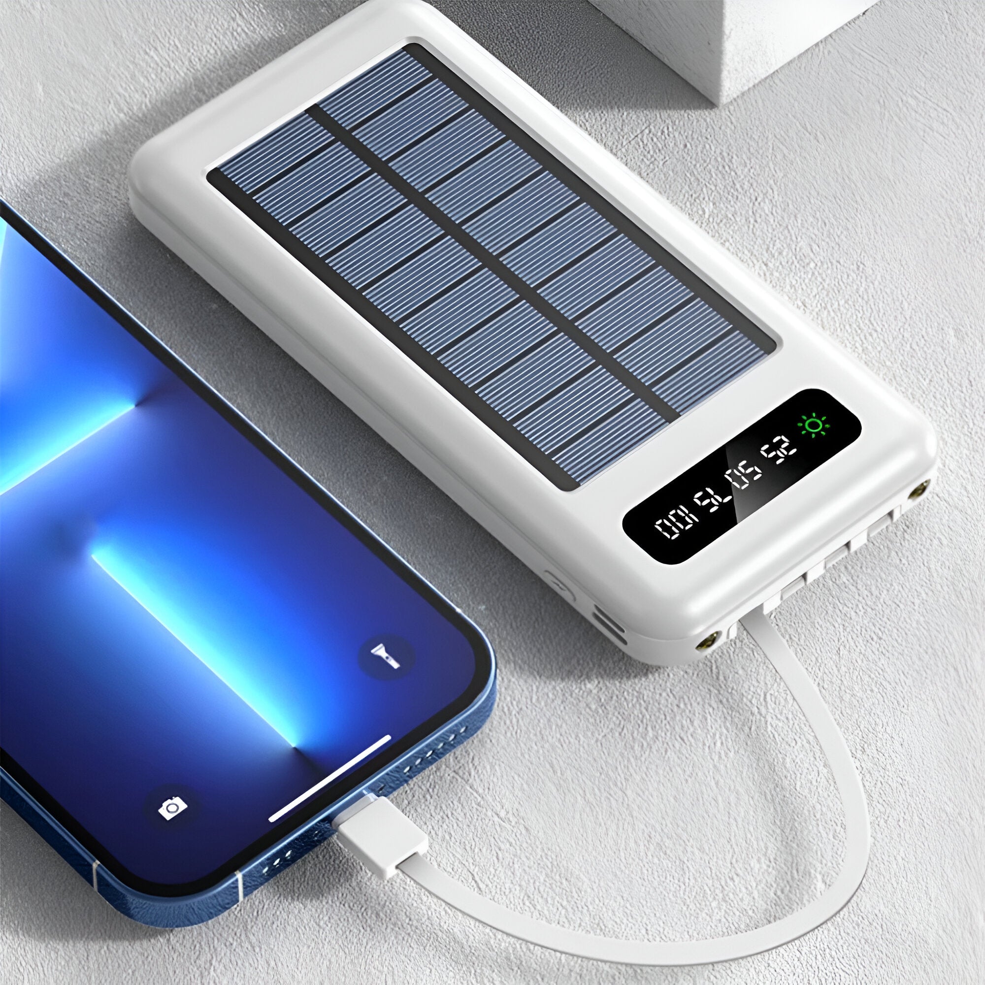 Solar Powerbank met 20.000mAh en LED‑Display