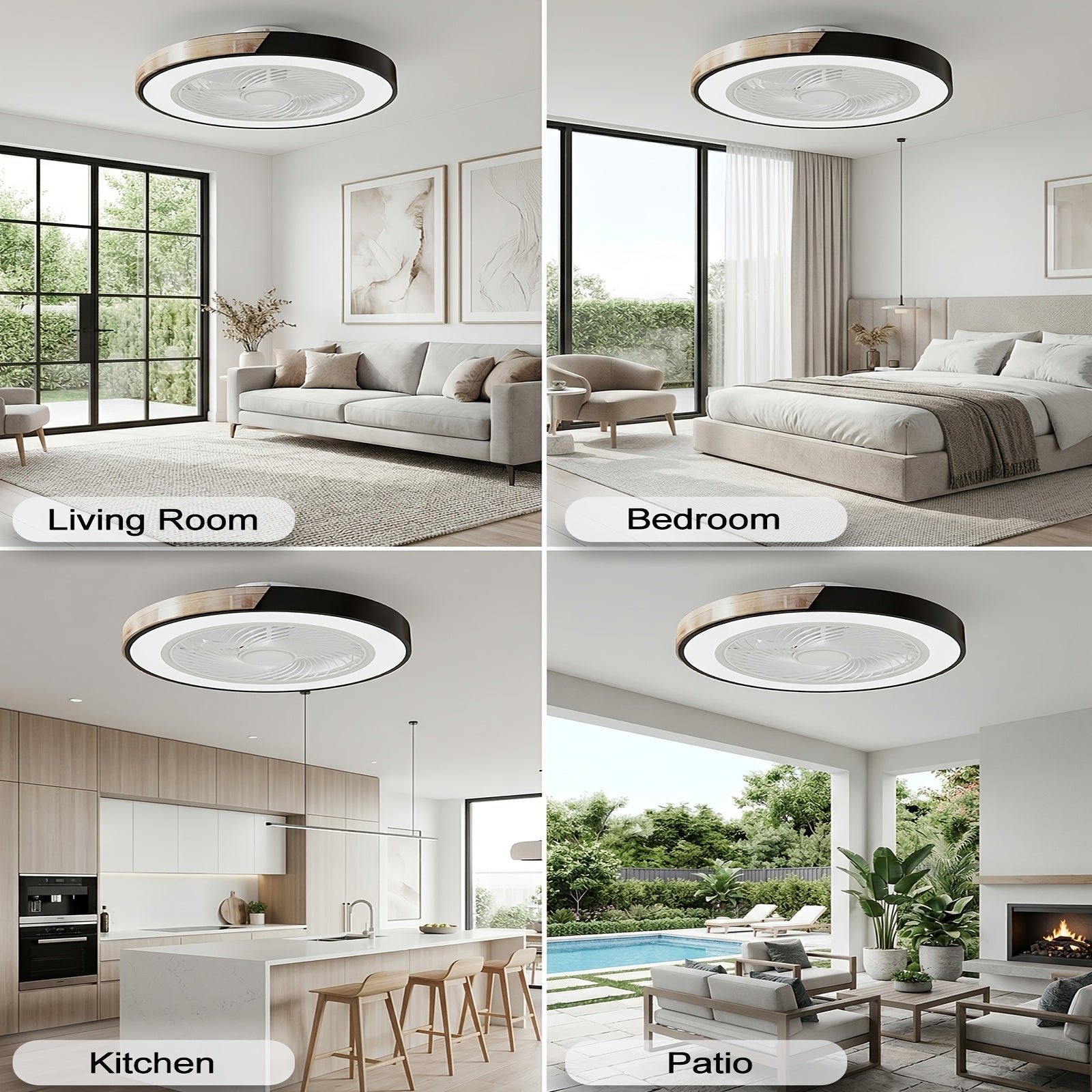 LED Plafondventilator met Dimbare Verlichting en Afstandsbediening