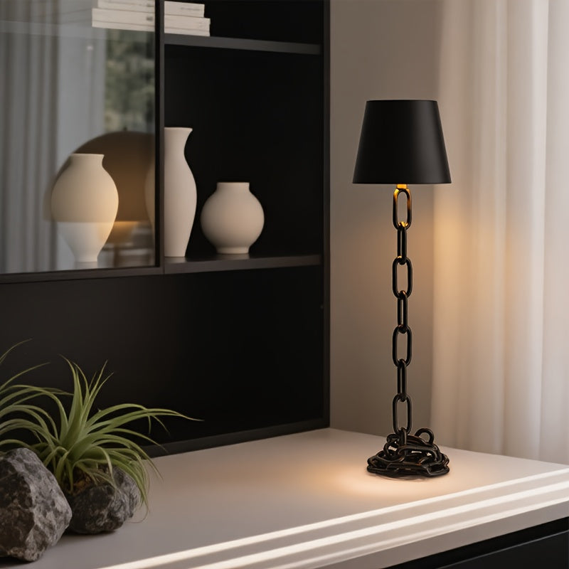 Oplaadbare tafellamp met kettingvorm en dimbare touchbediening