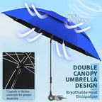 Verstelbare Stoelparasol met Klem en UV-Bescherming voor Vissen en Buiten
