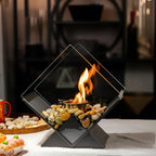 Bio-Ethanol Tafelhaard Met Decoratieve Stenen
