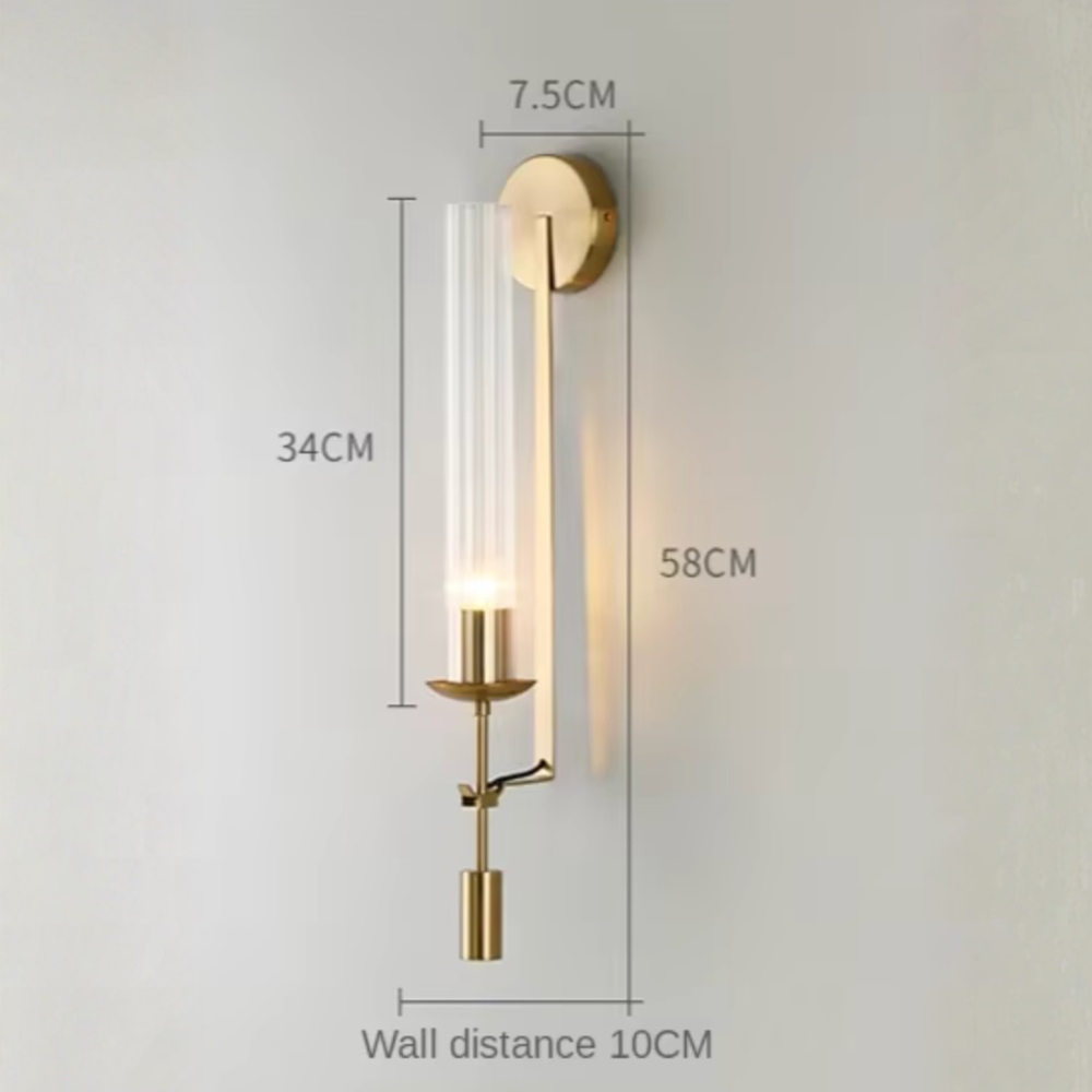 Wandlamp met Verticale Glasstructuur en Zachte Moderne Sfeerverlichting