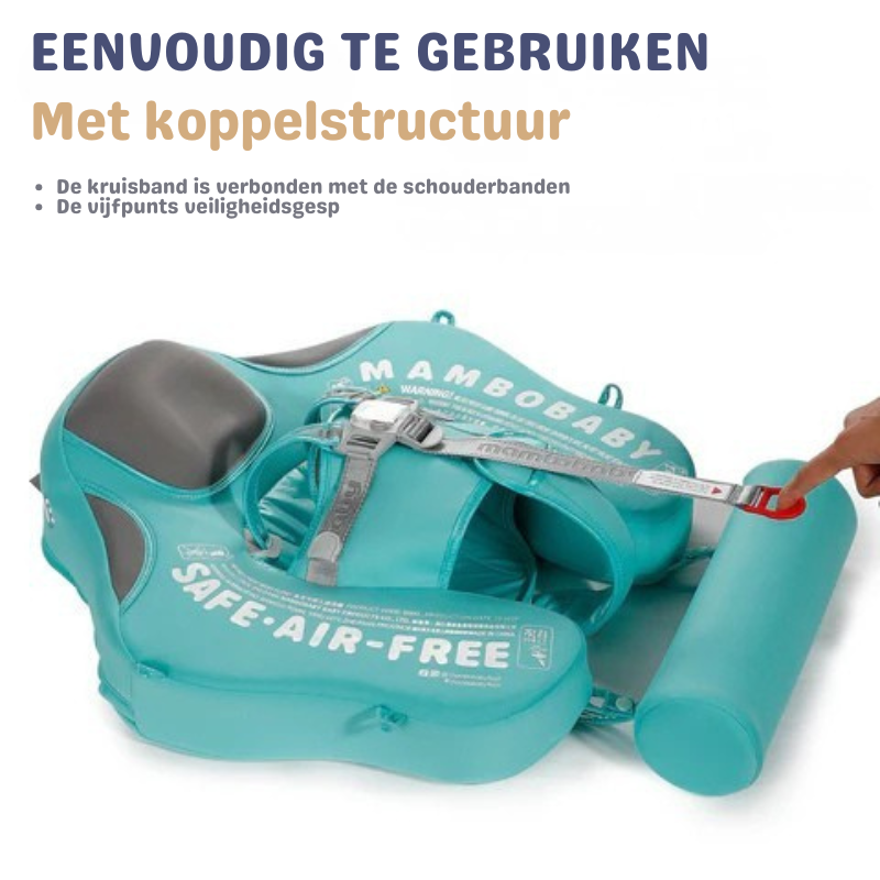 Baby Zwemband met UV‑Luifel en Comfortabele Ondersteuning