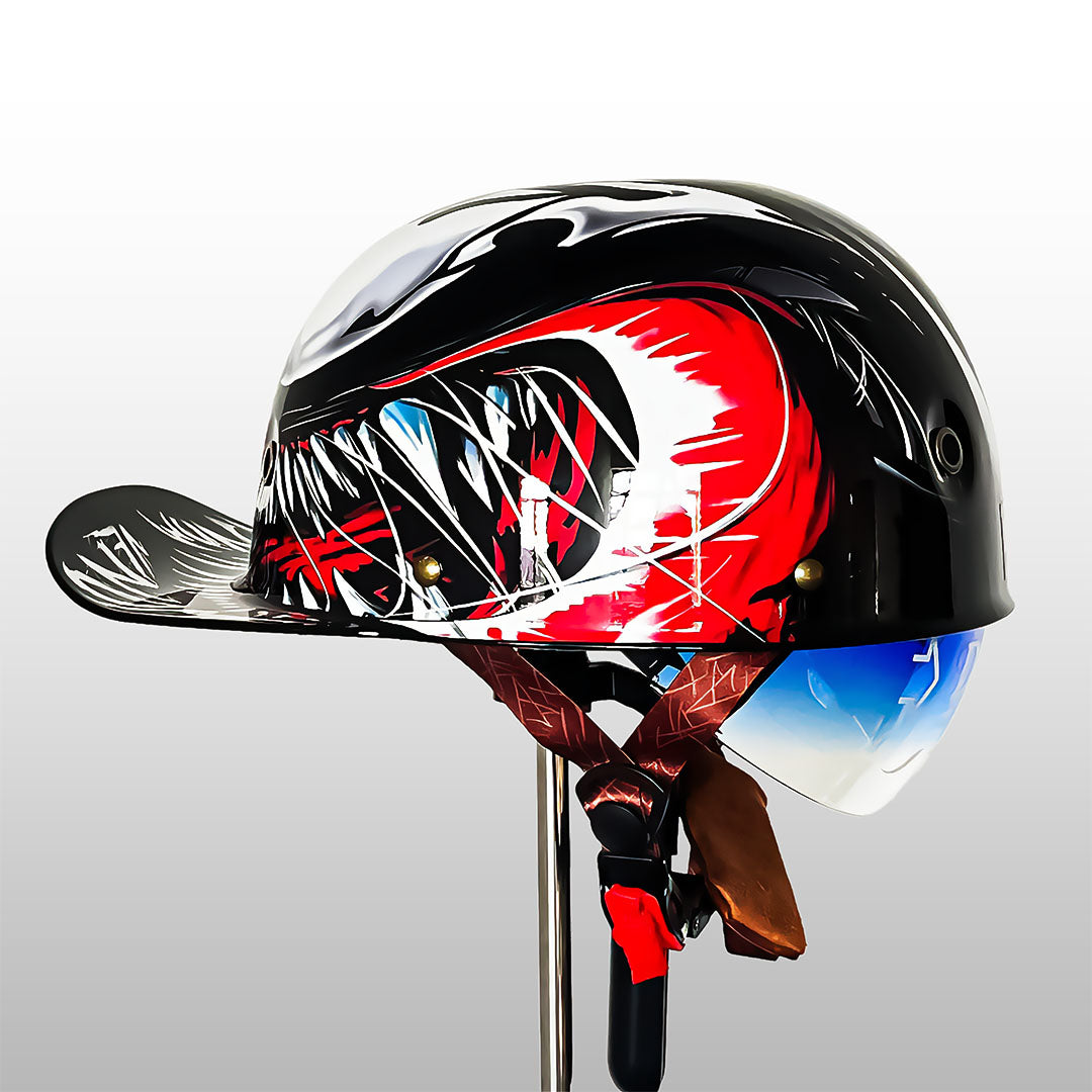 Cap‑Stijl Motorhelm met Sterke ABS‑Constructie en Veiligheidscertificering