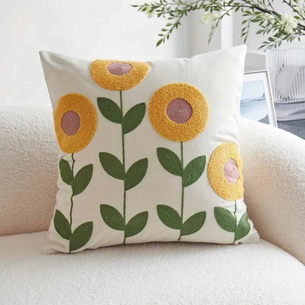 Kussenhoes Met Botanisch Bloemenpatroon Voor Sfeervolle Woondecoratie