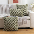Kussenhoes Met Zachte 3D‑Textuur En Luxe Pluche Structuur