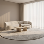 Rond Vloerkleed met Zachte Pluche Structuur en Comfortabele Dikke Textuur