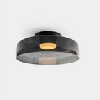 Glazen Plafondlamp Met Gelaagde Vorm En Moderne Sfeerverlichting