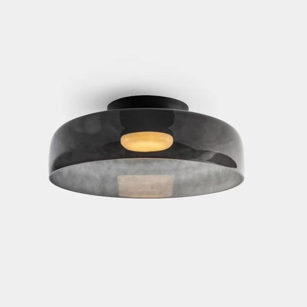 Glazen Plafondlamp Met Gelaagde Vorm En Moderne Sfeerverlichting