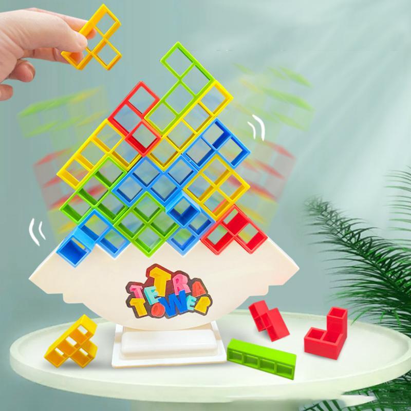 Magnetisch Evenwichtsspel met Kleurrijk Tetris Ontwerp