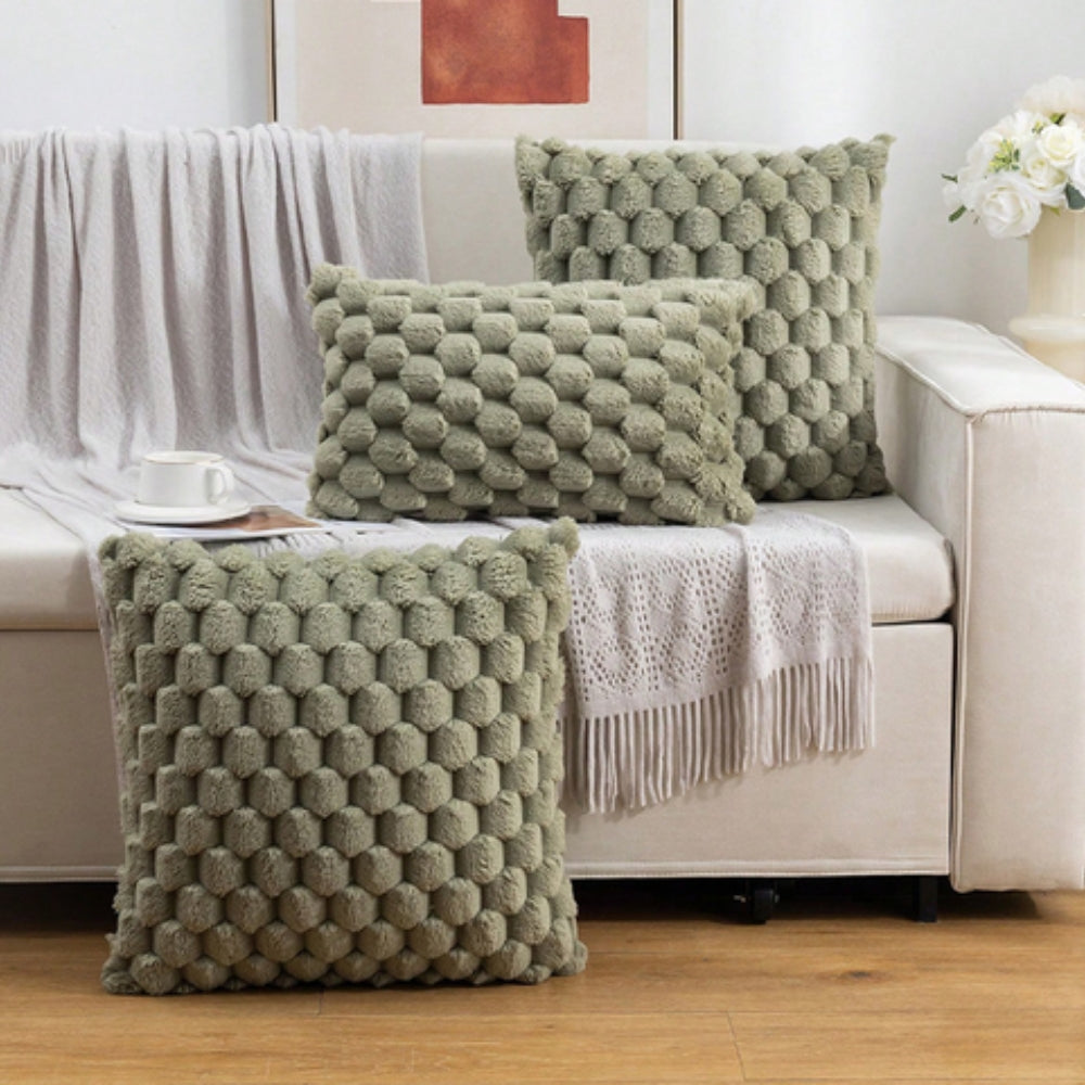 Zachte Kussenhoes Met Luxe 3D Textuur Voor Een Warme En Stijlvolle Uitstraling