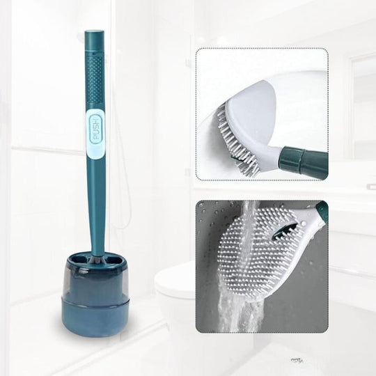 WC-Borstel Met Geïntegreerde Dispenser En Wandhouder Voor Hygiënische Reiniging