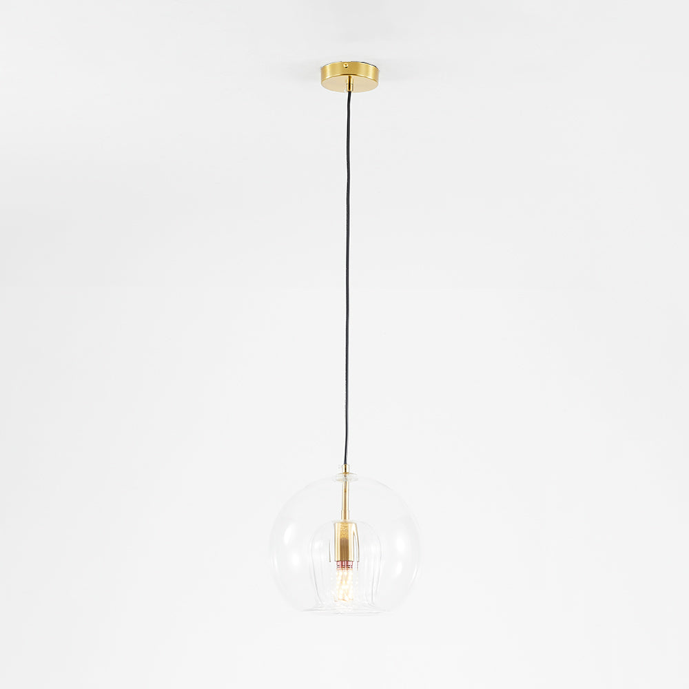 Hanglamp Met Glazen Bolkap In Transparant Of Amber