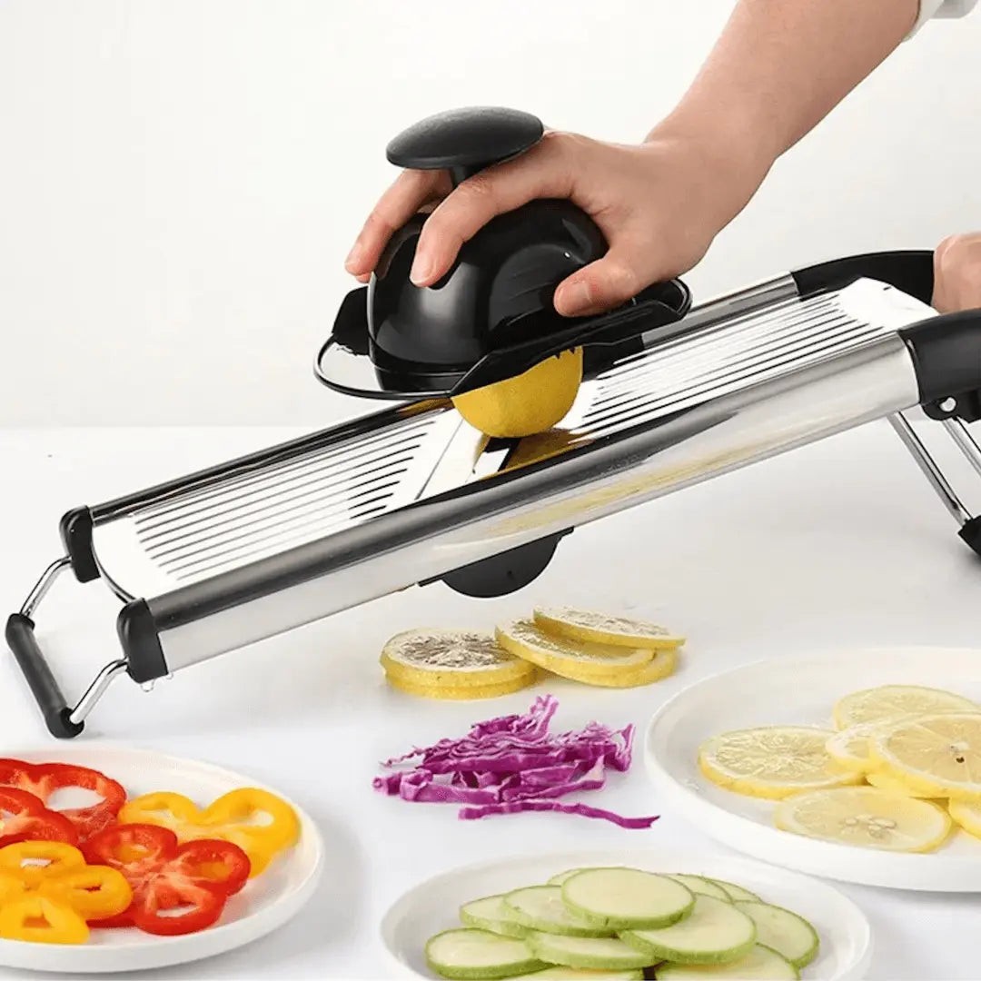 Verstelbare Mandoline Met RVS Snijbladen Voor Nauwkeurig En Snel Groenten Snijden
