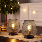 Draadloze Tafellamp met Warm LED‑Licht en Oplaadbare Metalen Constructie