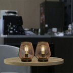 Draadloze Tafellamp met Warm LED‑Licht en Oplaadbare Metalen Constructie