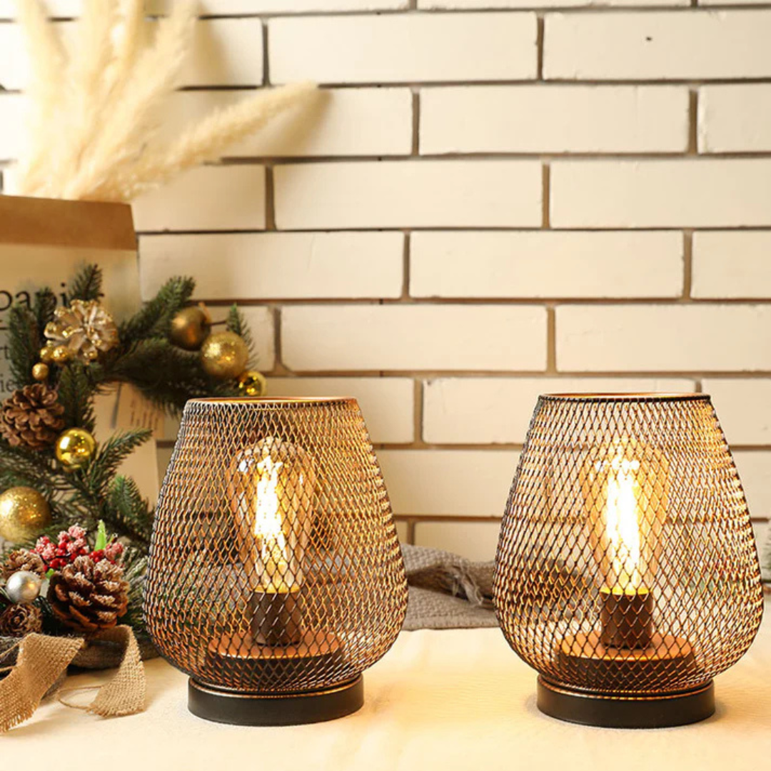 Draadloze Tafellamp met Warm LED‑Licht en Oplaadbare Metalen Constructie