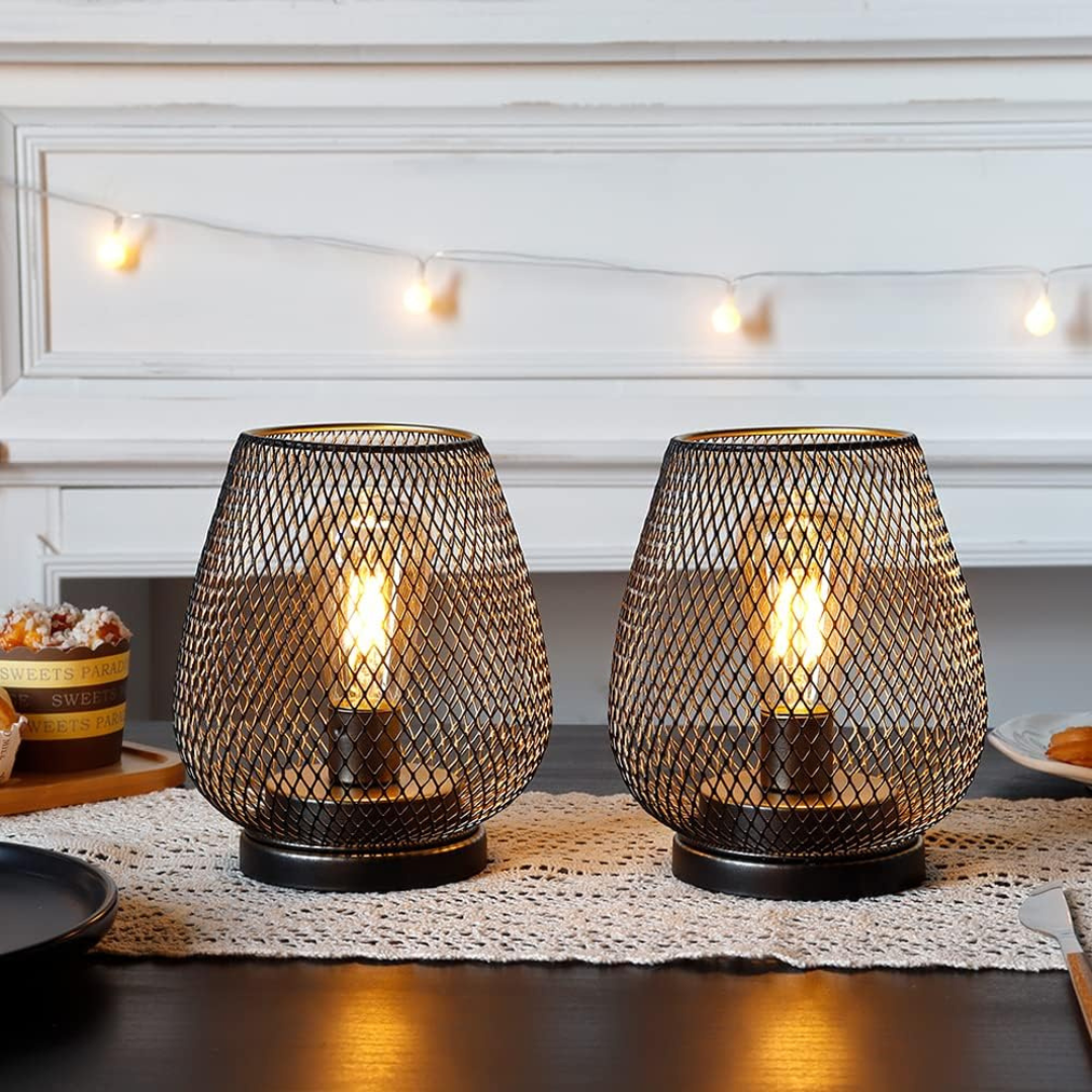 Draadloze Tafellamp met Warm LED‑Licht en Oplaadbare Metalen Constructie