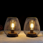 Draadloze Tafellamp met Warm LED‑Licht en Oplaadbare Metalen Constructie