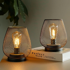 Draadloze Tafellamp met Warm LED‑Licht en Oplaadbare Metalen Constructie