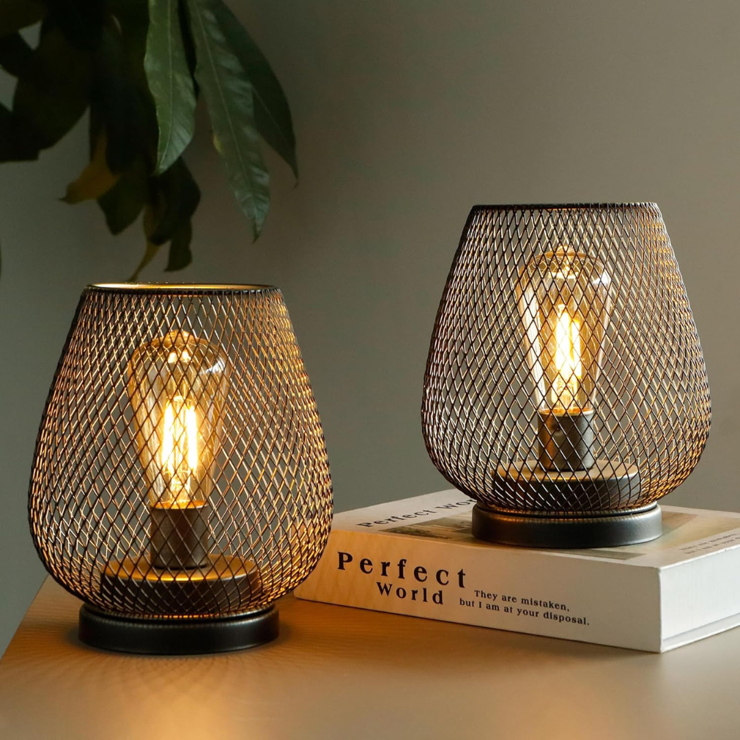 Draadloze Tafellamp met Warm LED‑Licht en Oplaadbare Metalen Constructie