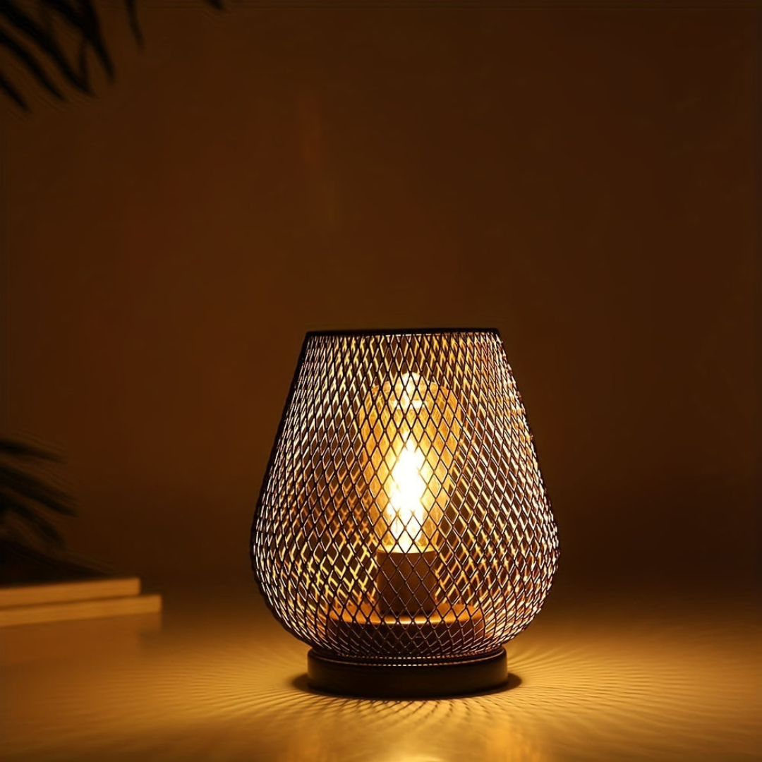 Draadloze Tafellamp met Warm LED‑Licht en Oplaadbare Metalen Constructie