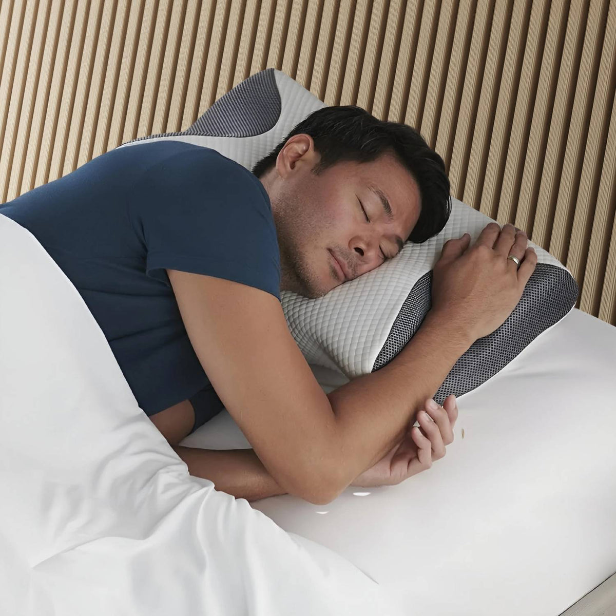 Traagschuim Slaapkussen Met Ademende Structuur En Ergonomische Ondersteuning