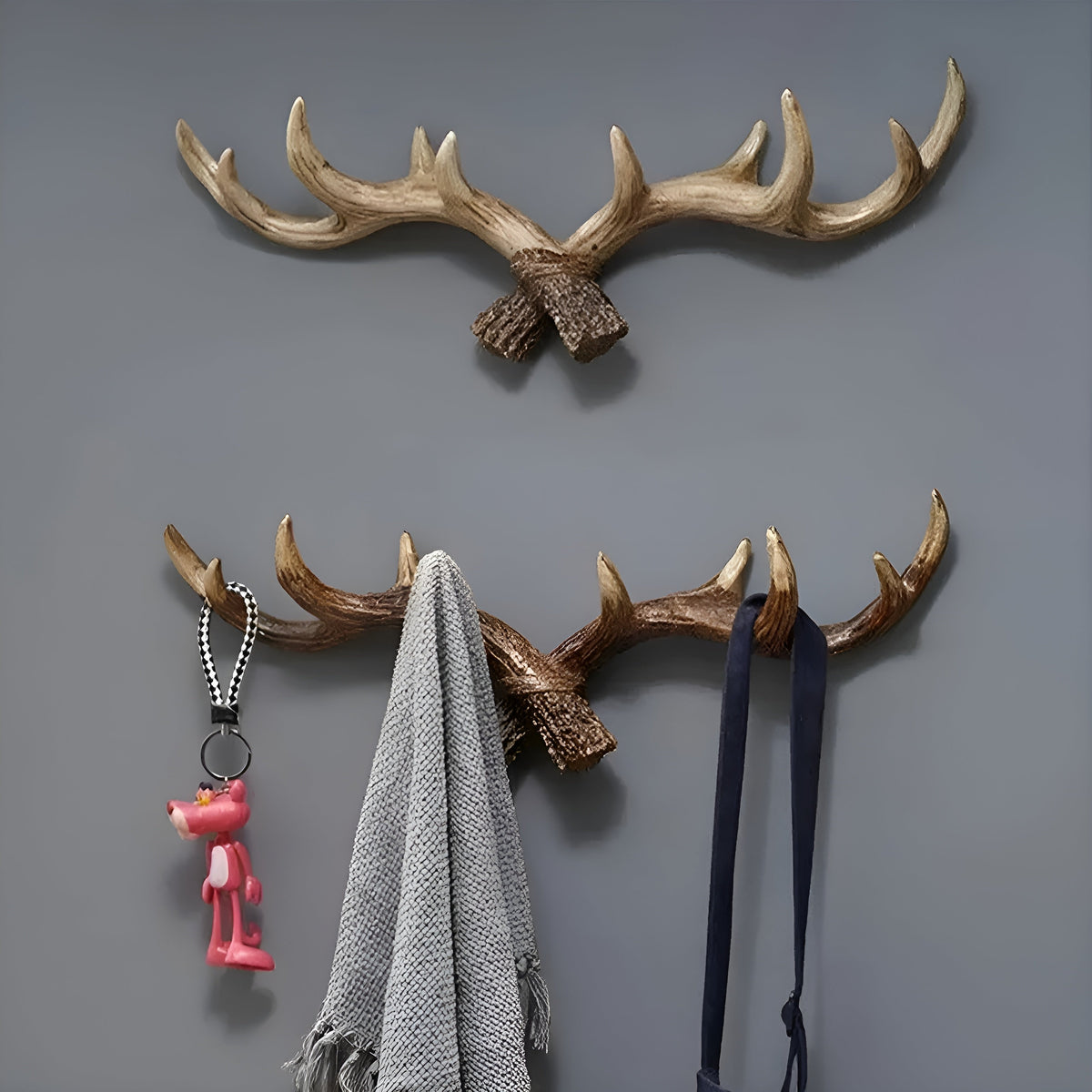 Vintage Wandhaak Met Gewei Ontwerp