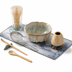 8-Delige Matcha Theeset Met Keramische Kom En Bamboe Accessoires