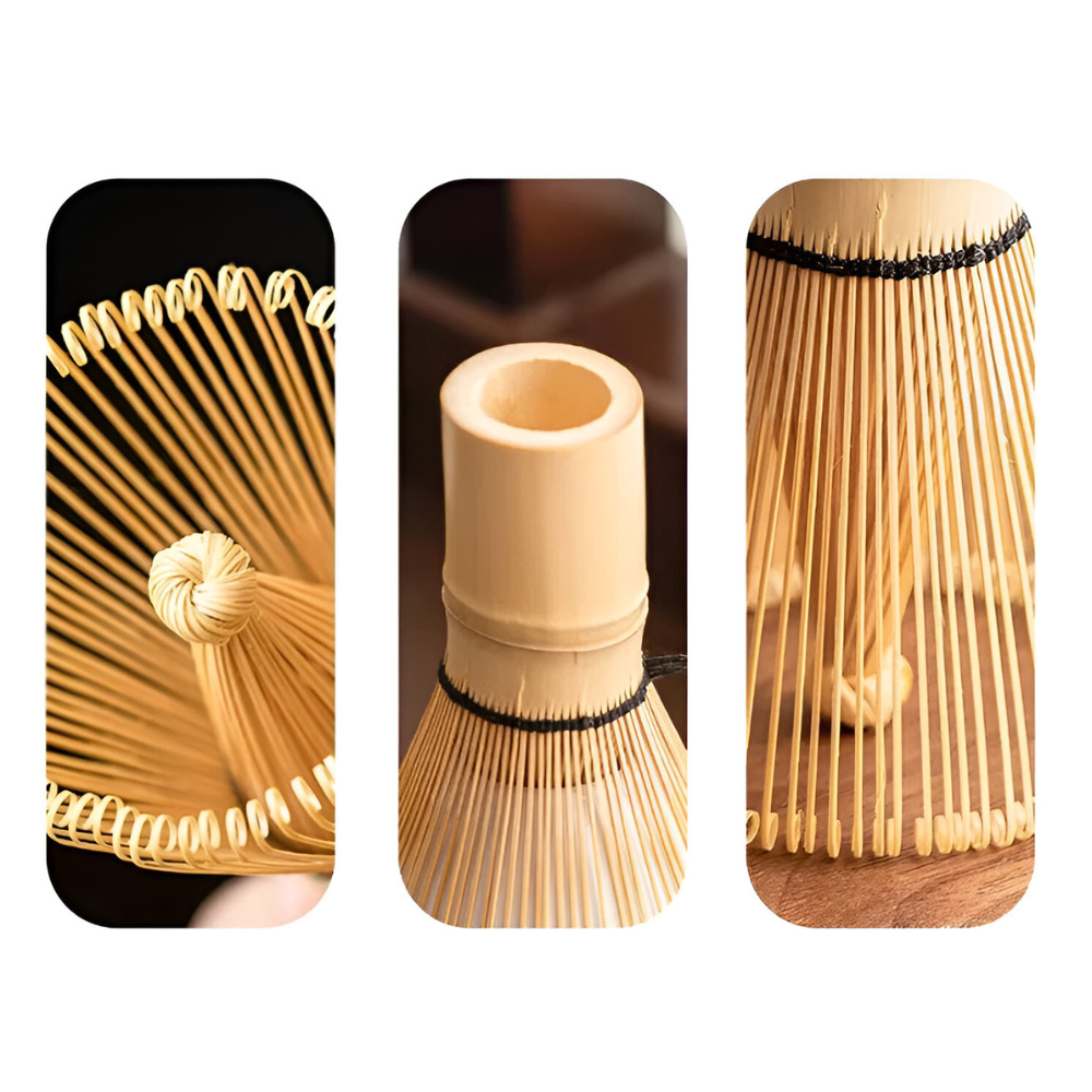 8-Delige Matcha Theeset Met Keramische Kom En Bamboe Accessoires