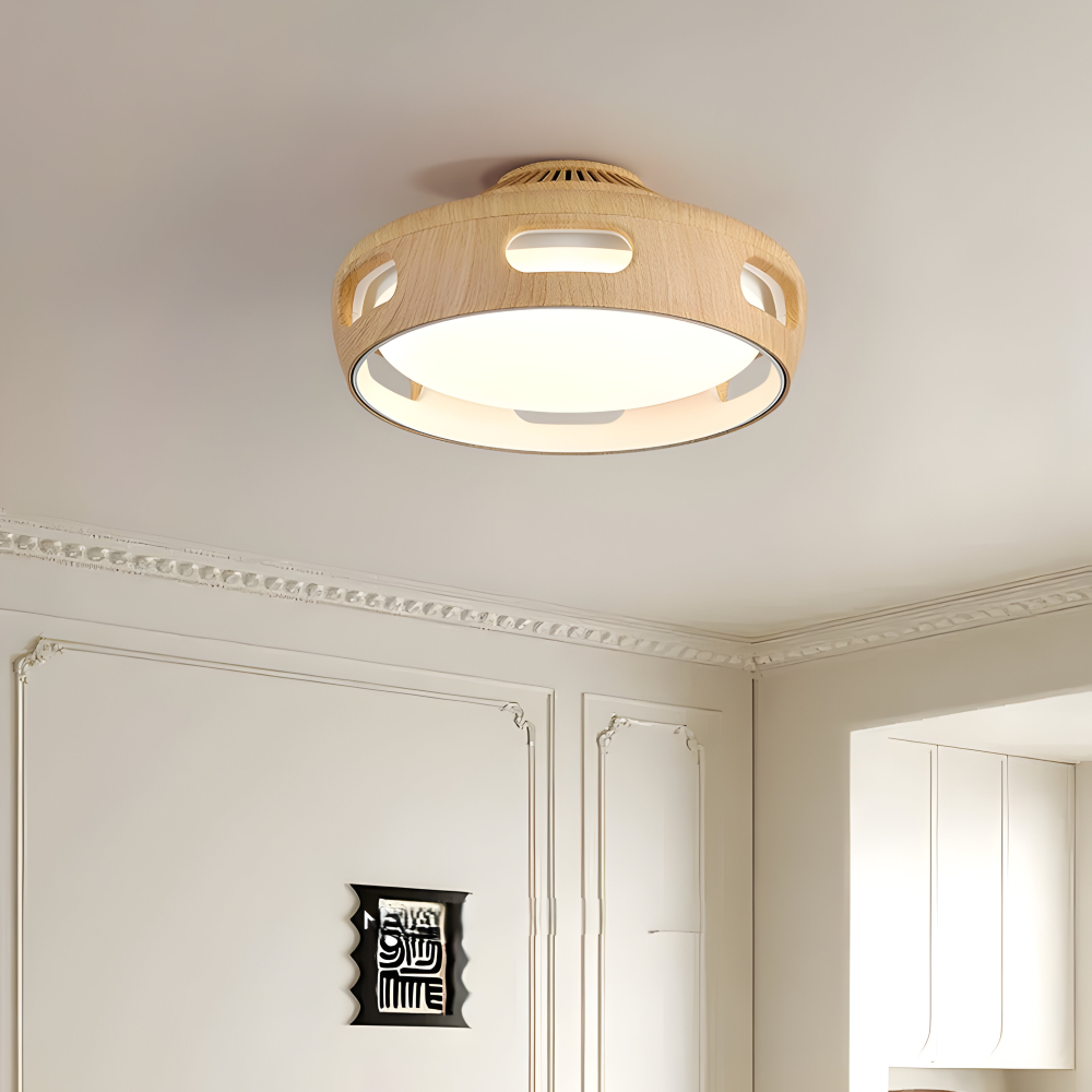 Bladloze LED Plafondventilator met Dimbare Verlichting en Afstandsbediening