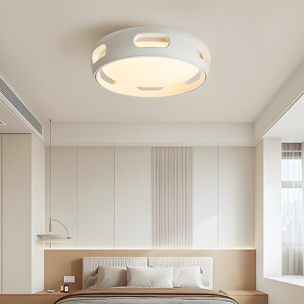 Bladloze LED Plafondventilator met Dimbare Verlichting en Afstandsbediening