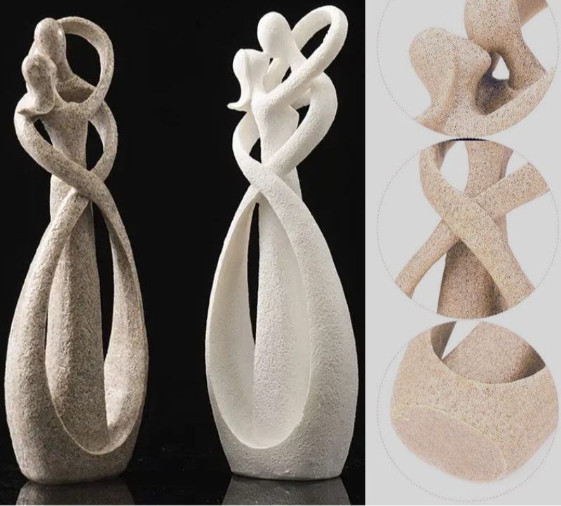 Eeuwige Omhelzing Abstract Beeldje Tijdloze Liefde Uniek Cadeau