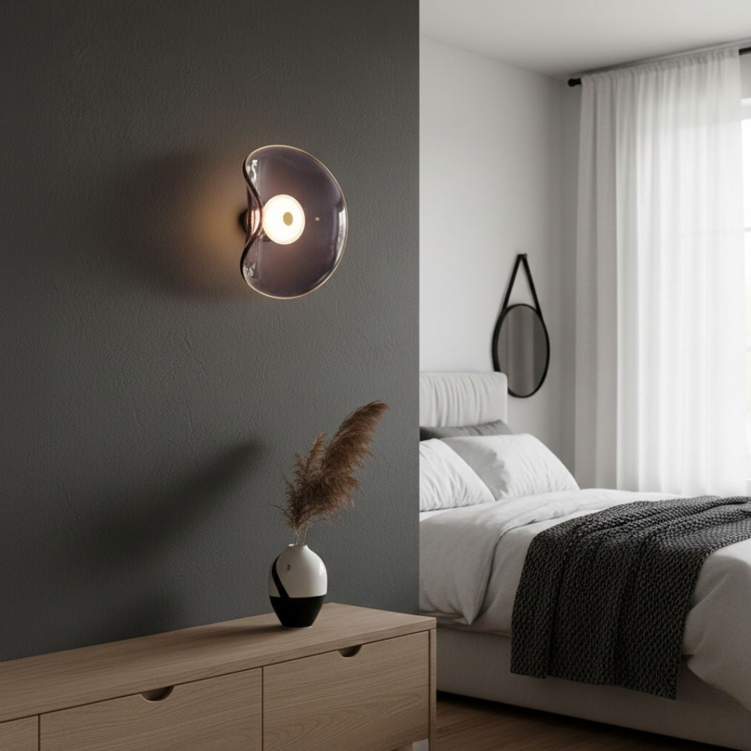 Moderne LED Wandlamp van Glas met Warmwit Licht