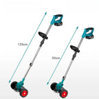 Draadloze 36V Grastrimmer met Wielen voor Efficiënt Tuinonderhoud