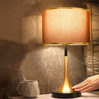 Retro Tafellamp Met Stoffen Kap En Warme Klassieke Lichtmodule