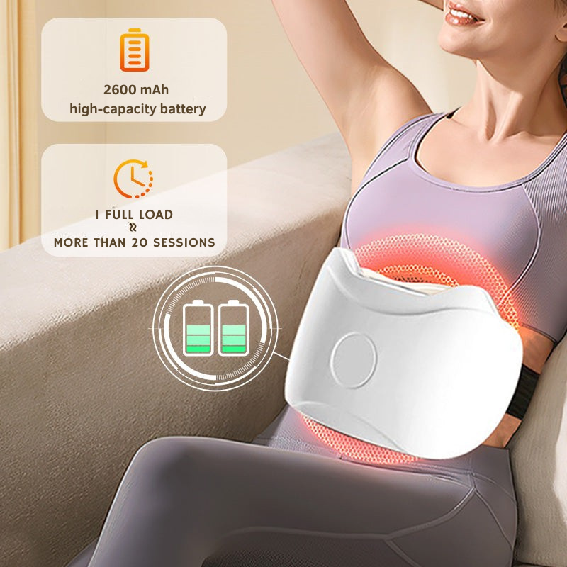 Buikmassageapparaat Met Warmte En Zachte Vibratie Voor Ontspanning En Comfort
