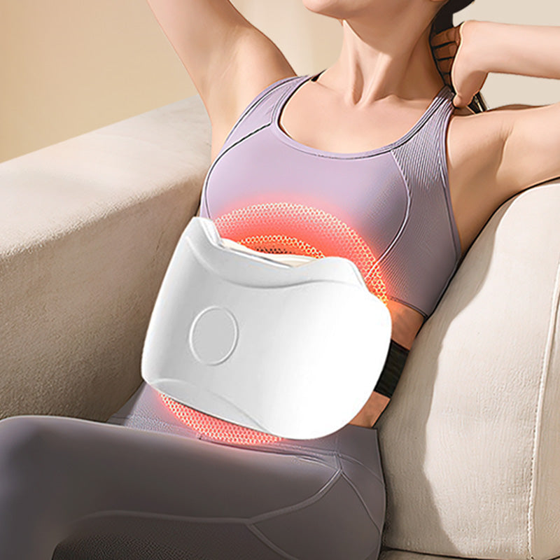 Buikmassageapparaat Met Warmte En Zachte Vibratie Voor Ontspanning En Comfort