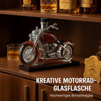 Motorfietsvormige glazen karaf voor dranken