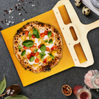 Houten Pizzaschep Met Glijmechanisme Voor Pizza, Brood En Bakwaren